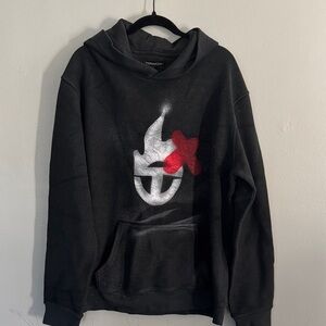 Black Tenaciti Hoodie with Graffiti Graphic Design